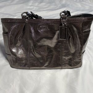 Coach Shimmering Metallic Tote